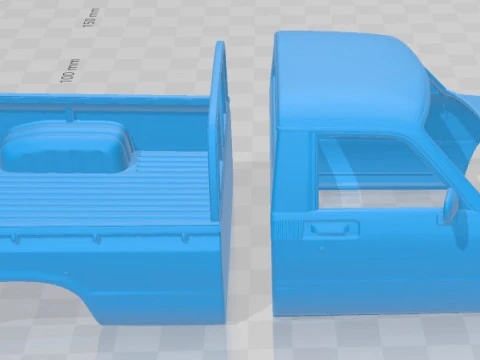 Toyota Hilux Regular Cab 1978 Printable Body Car 3D Print Model