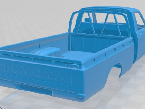 Toyota Hilux Regular Cab 1978 Printable Body Car Modello di stampa 3D