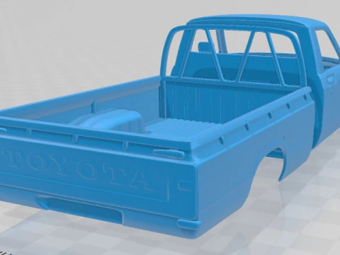 Toyota Hilux Regular Cab 1978 Printable Body Car 3D Print Model