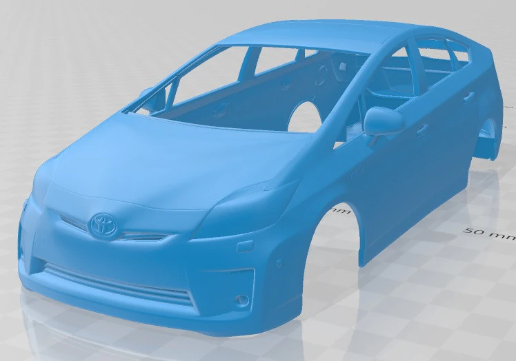 Carrozzeria stampabile Toyota Prius 2010 Modello di stampa 3D .c4d .max .obj .3ds .fbx .stl .blend 