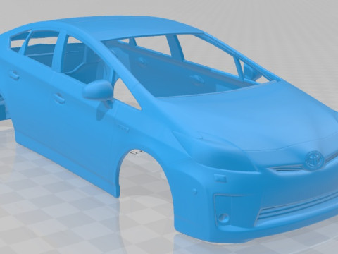 Toyota Prius 2010 Printable Body Car Modèles 3D en vedette