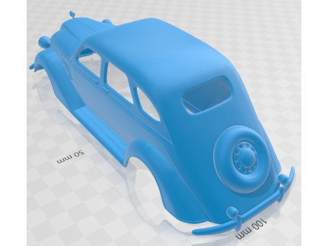 Toyota AA 1940 Printable Body Car Modello di stampa 3D