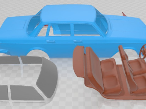 Volvo 144 Sedan 1967 Printable Car 3Dプリントモデル