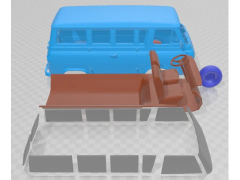 E Series Falcon Club Wagon 1963 Printable Van 3D Print Model