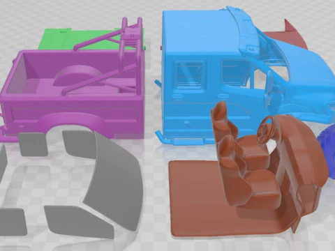 GAZ Vepr Next Double Cab Pickup Truck 2017 Printable 3D Print Model
