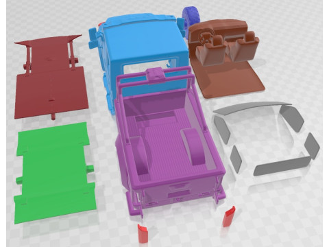 GAZ Vepr Next Double Cab Pickup Truck 2017 Printable Modelo de impresión 3D