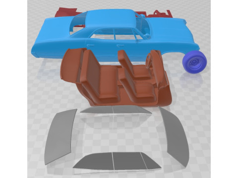 Chevrolet Impala 1967 Printable Car 3D 打印模型