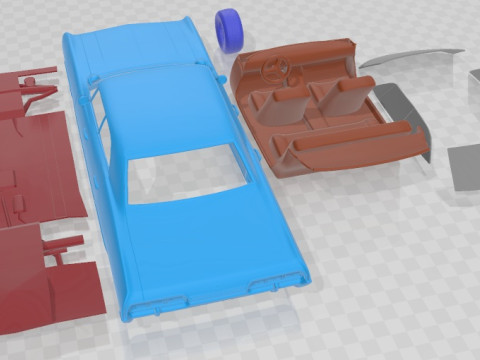 Chevrolet Impala 1967 Printable Car 3D 打印模型