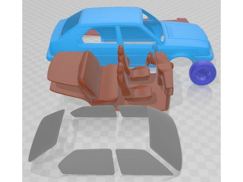Volvo 345 5 Door 1980 Printable Car 3D प्रिंट मॉडल