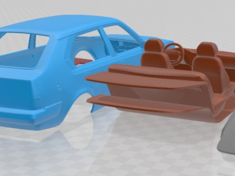 Volvo 345 5 Door 1980 Printable Car 3D प्रिंट मॉडल