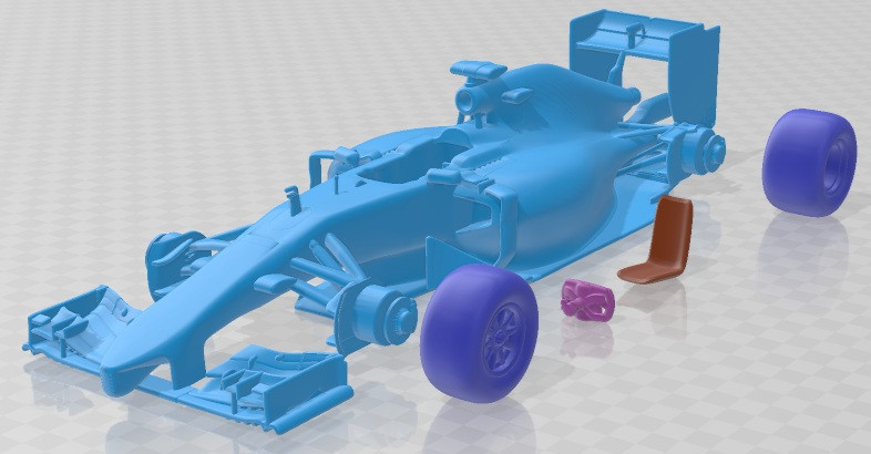 Formula 1 Infiniti 2014 Printable Car 3Dプリントモデル .c4d .max .obj .3ds .fbx .stl .blend