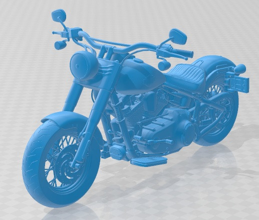 Harley Davidson Softail Slim 2015 Printable Motorbike 3D प्रिंट मॉडल .c4d .max .obj .3ds .fbx .stl .blend
