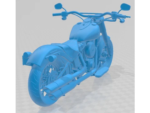 Harley Davidson Softail Slim 2015 Printable Motorbike 3D Print Model
