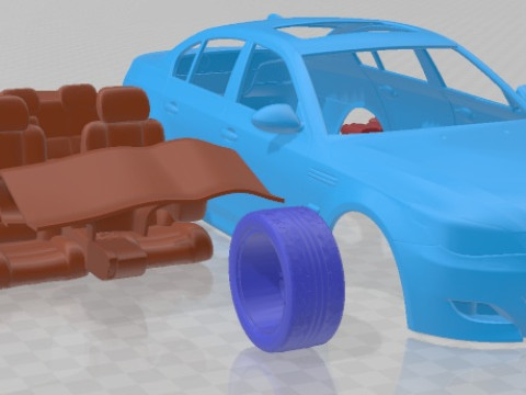 M5 E60 2005 Printable Car 3D 프린트 모델