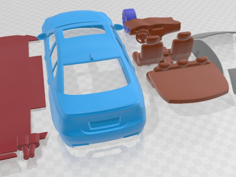 M5 E60 2005 Printable Car 3D 프린트 모델