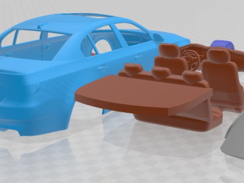 M5 E60 2005 Printable Car 3D 프린트 모델