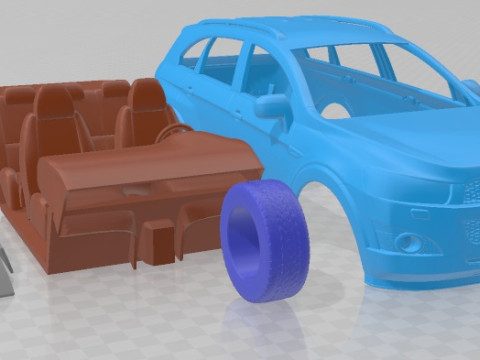 Chevrolet Captiva 2012 Printable Car Model Cetak 3D