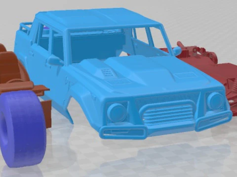 LM002 1986 Printable Car 3D Print Model