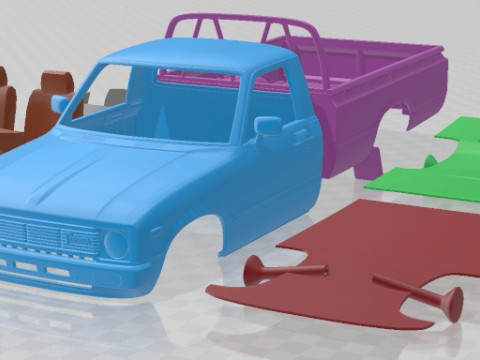 Toyota Hilux Regular Cab 1978 Printable Car 3D प्रिंट मॉडल
