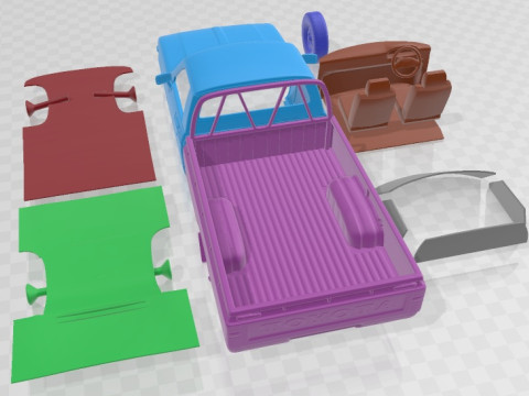 Toyota Hilux Regular Cab 1978 Printable Car 3D printmodel
