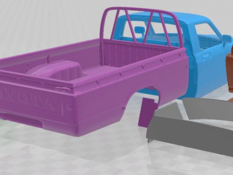 Toyota Hilux Regular Cab 1978 Printable Car 3D Print Model