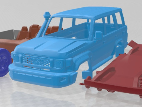 Toyota Land Cruiser 70 GXL 2024 Printable Car 3D 打印模型