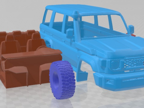 Toyota Land Cruiser 70 GXL 2024 Printable Car Modelo de Impressão 3D