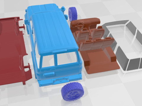 Toyota Land Cruiser 70 GXL 2024 Printable Car Modelo de Impressão 3D