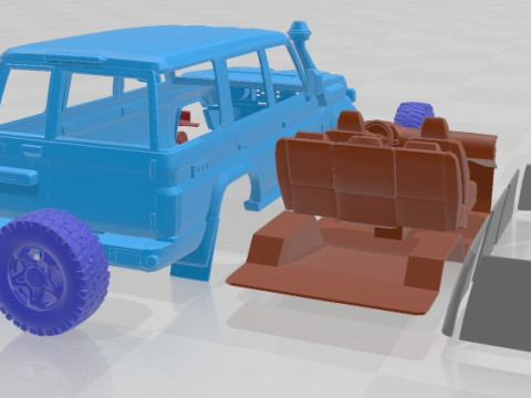 Toyota Land Cruiser 70 GXL 2024 Printable Car Modelo de Impressão 3D