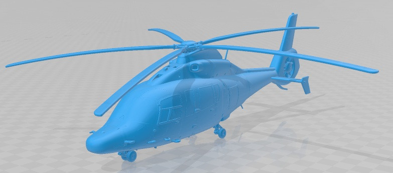 Eurocopter EC 155 Printable Helicopter 3D 打印模型 .c4d .max .obj .3ds .fbx .stl .blend 