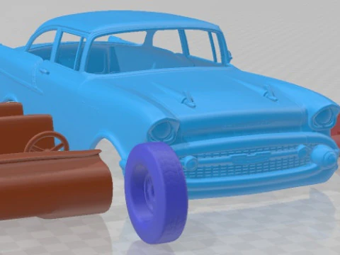 Chevrolet 150 Sedan 1957 Printable Car 3D Print Model