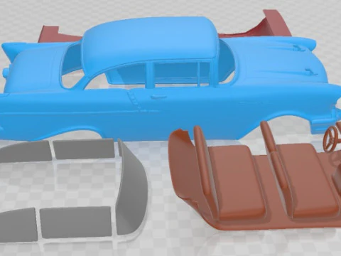 Chevrolet 150 Sedan 1957 Printable Car 3D Print Model