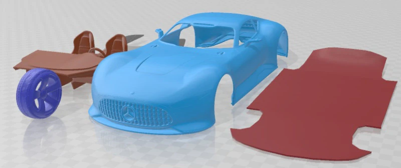 Mercedes Benz Vision Gran Turismo Concept Printable Car 3D Print Model .c4d .max .obj .3ds .fbx .stl .blend 