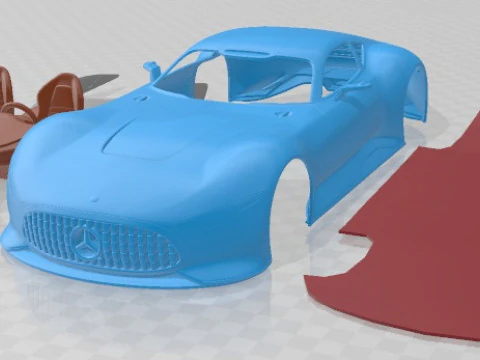 Mercedes Benz Vision Gran Turismo Concept Printable Car 3D Print Model