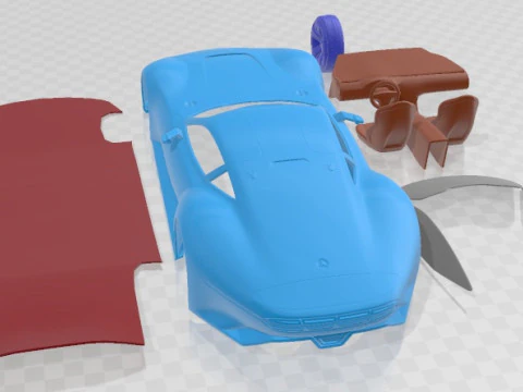 Mercedes Benz Vision Gran Turismo Concept Printable Car 3D Print Model