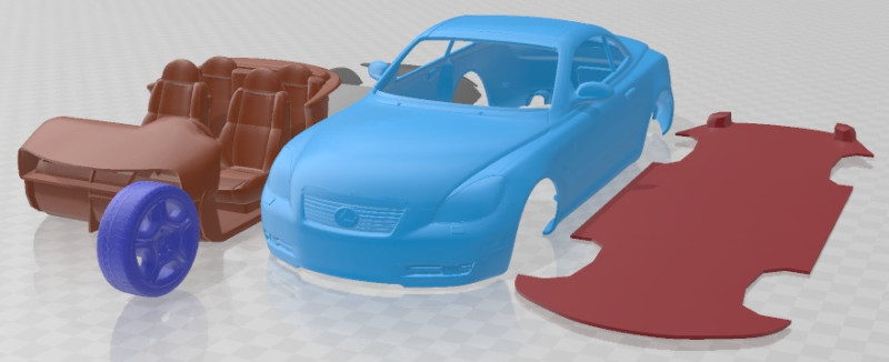 Lexus SC 430 Printable Car 3D Print Model .c4d .max .obj .3ds .fbx .stl .blend 