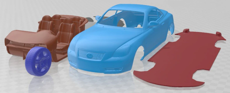 Lexus SC 430 Printable Car 3D Print Model .c4d .max .obj .3ds .fbx .stl .blend 