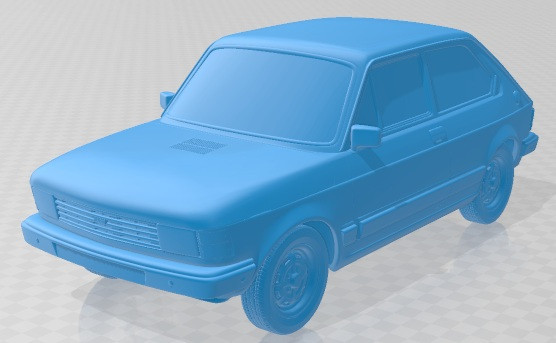 Fiat 147 Printable Car Model do druku 3D .c4d .max .obj .3ds .fbx .stl .blend