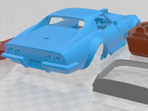 Chevrolet Corvette C3 1969 Pro Touring Printable Car 3D Print Model