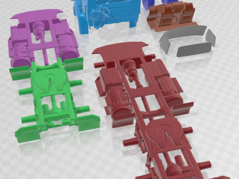International RH Day Cab Tractor Truck 2018 Printable Truck Model do druku 3D