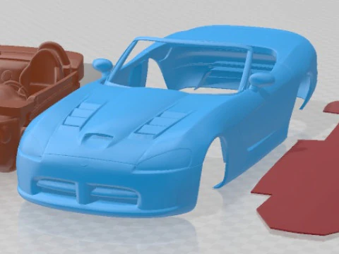 닷지 바이퍼 SRT 10 2008 로드스터 인쇄용 자동차 3D 프린트 모델