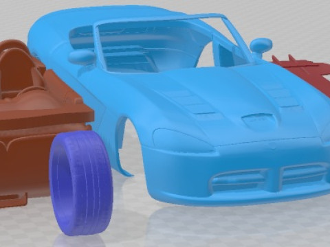Dodge Viper SRT 10 2008 Roadster Printable Car 3D 프린트 모델
