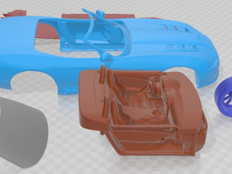 Dodge Viper SRT 10 2008 Roadster Printable Car 3D 프린트 모델