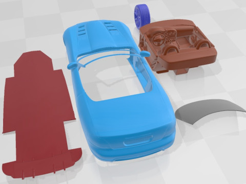 Dodge Viper SRT 10 2008 Roadster Printable Car 3D 프린트 모델