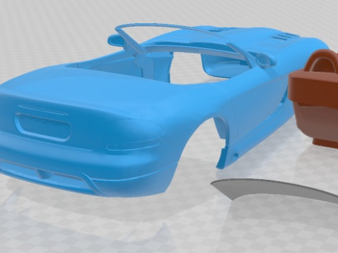 Dodge Viper SRT 10 2008 Roadster Printable Car 3D 프린트 모델