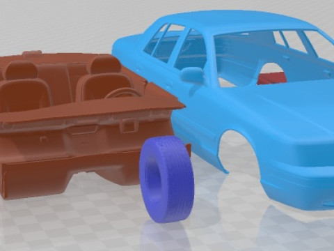Crown Victoria 1998 Printable Car in separate parts Modelo de Impressão 3D