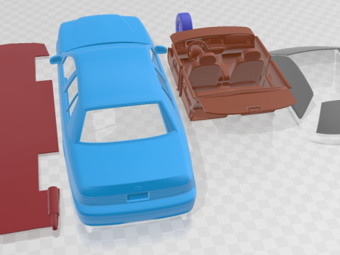 Crown Victoria 1998 Printable Car in separate parts Modelo de Impressão 3D