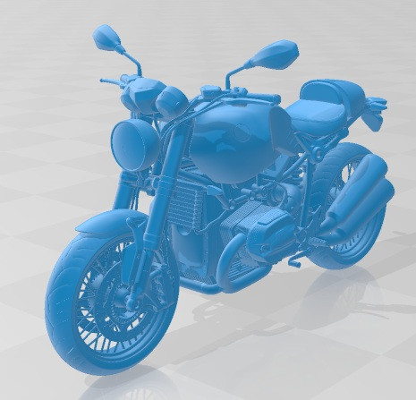 R Nine T 2014 Printable Motorbike Modelo de Impressão 3D .c4d .max .obj .3ds .fbx .stl .blend
