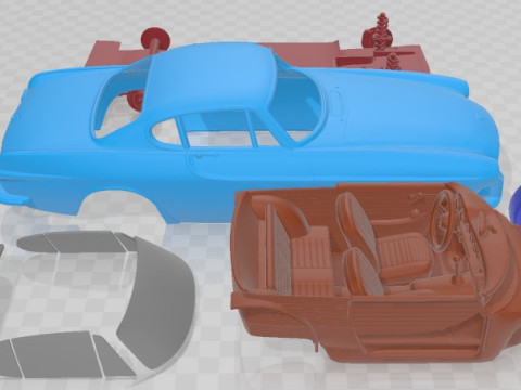 Volvo P1800 1972 Printable Car 3D-Druckmodell