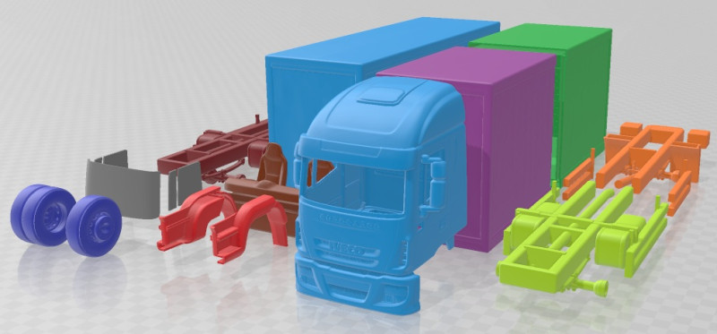 Iveco Eurocargo Truck 2010 Printable 3D 打印模型 .c4d .max .obj .3ds .fbx .stl .blend 